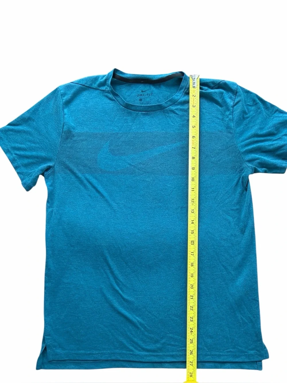 Men's Med Nike Dri Fit Short Sleeve Shirt Training Top Teal EUC
